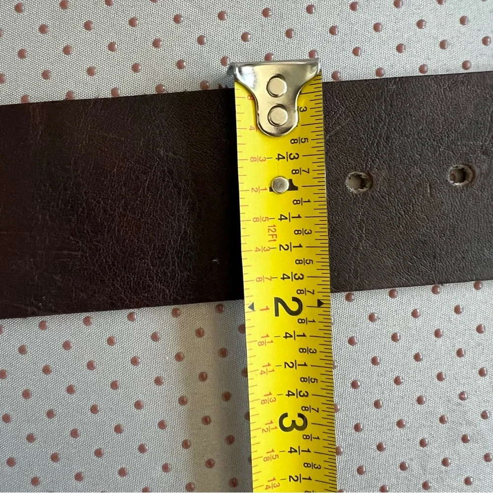 Brown Leather Belt with Fish Buckle